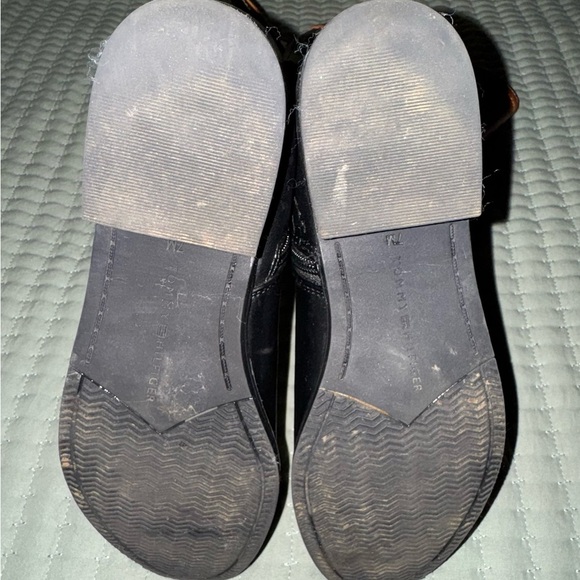 Tommy Hilfiger Drea2 black and brown side zip knee high riding boots size 7M GUC - Picture 11 of 12